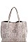 Chic Smooth Textured PU Leather Street Level Stylish Pattern Tote Bag JYSL-380