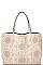 Chic Smooth Textured PU Leather Street Level Stylish Pattern Tote Bag JYSL-380