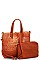 STYLISH NATURAL WOVEN 2-TONE TOTE JYSL-595