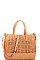 STYLISH NATURAL WOVEN 2-TONE TOTE JYSL-595