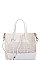 STYLISH NATURAL WOVEN 2-TONE TOTE JYSL-595