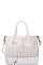 STYLISH NATURAL WOVEN 2-TONE TOTE JYSL-595