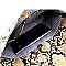 Snake Print Tassel Accent Clutch Shoulder Bag