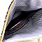 Snake Print Tassel Accent Clutch Shoulder Bag