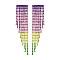 Long Waterfall Crystal Rainbow Earrings