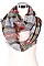 Pack of 12 Classic Plaid Pattern Infinity Scarves