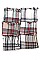 Pack of 12 Classic Plaid Pattern Infinity Scarves