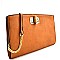 Bamboo Twist-lock Large Fashion Clutch