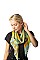 FEATHER PATTERN SHEER LONG SCARF