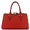 DESIGNER METAL FRAME AND CLASP CLOSURE BAG