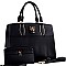 STRUCTURED PADLOCK ACCENT SATCHEL SET