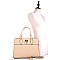 STRUCTURED PADLOCK ACCENT SATCHEL SET