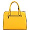 STRUCTURED PADLOCK ACCENT SATCHEL SET