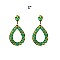 Fashionable Dangly Teardrop Epoxy Fashion Earrings SLSS14