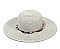 Colored Tie on Wide Brim Straw Hat