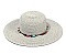 Colored Tie on Wide Brim Straw Hat