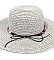 Colored Tie on Wide Brim Straw Hat