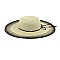 TRI-TONE WIDE BRIM STRAW HAT