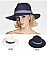 Brim Hat with Striped Band