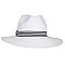 Brim Hat with Striped Band