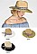 2Tone Aztec Band Panama Straw Hat