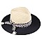 2Tone Aztec Band Panama Straw Hat