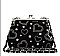 Love Heart Studded Stoned Long Chain Strap Clutch Bag