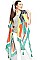 Tasseled Abstract Kimono Coverup
