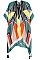 Tasseled Abstract Kimono Coverup