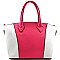 Two-tone Saffiano Combo Large Bucket Tote