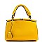 Accented Small Saffiano Satchel Mini Bag