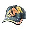 Neon Star Rhinestone Studded Denim Fashion Cap MEZ710