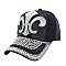 Studded Fleur de Lis Denim Fashion Cap MEZ814