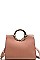 BANGLE HANDLE TOTE BAG WITH LONG STRAP