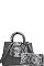 2 IN 1 SNAKE TWO TONE SATCHEL WITH WALLET