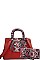 2 IN 1 SNAKE TWO TONE SATCHEL WITH WALLET