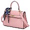 Ostrich Scarfed Top Handle 2-in-1 Satchel