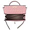 Ostrich Scarfed Top Handle 2-in-1 Satchel