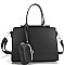 2 IN 1 STYLISH SQUARISH TOTE BAG COIN PURSE SET