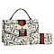 Queen Bee Stripe Lucky 100 Dollar Flap 2-in-1 Satchel