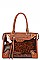2 IN 1 CLEAR SEE THROUGH SATCHEL WITH LEOPARD POUCH