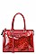 2 IN 1 CLEAR SEE THROUGH SATCHEL WITH LEOPARD POUCH