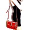 Wholesale Stud Accent Clear Flap Cross Body Shoulder Bag