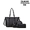 3 IN 1 - OSTRICH TOTE WITH CROSS-BODY & WALLET