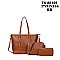 3 IN 1 - OSTRICH TOTE WITH CROSS-BODY & WALLET
