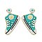 Trendy 2" Handmade Seed Beads Sneakers Earrings