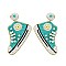 Trendy 2" Handmade Seed Beads Sneakers Earrings