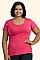 PACK OF 6 PIECES LADIES ROUND NECK T-SHIRT PLUS SIZE MUTR001X