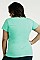 PACK OF 6 PIECES LADIES ROUND NECK T-SHIRT PLUS SIZE MUTR001X