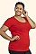 PACK OF 6 PIECES LADIES ROUND NECK T-SHIRT PLUS SIZE MUTR001X